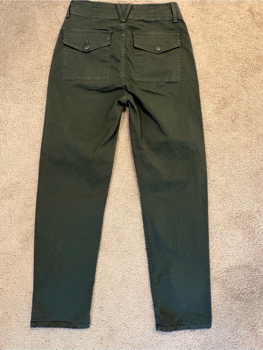 Veronica Beard Arya Cargo Straight-Leg Pants Women's Size 24 Army Green - Picture 9 of 9